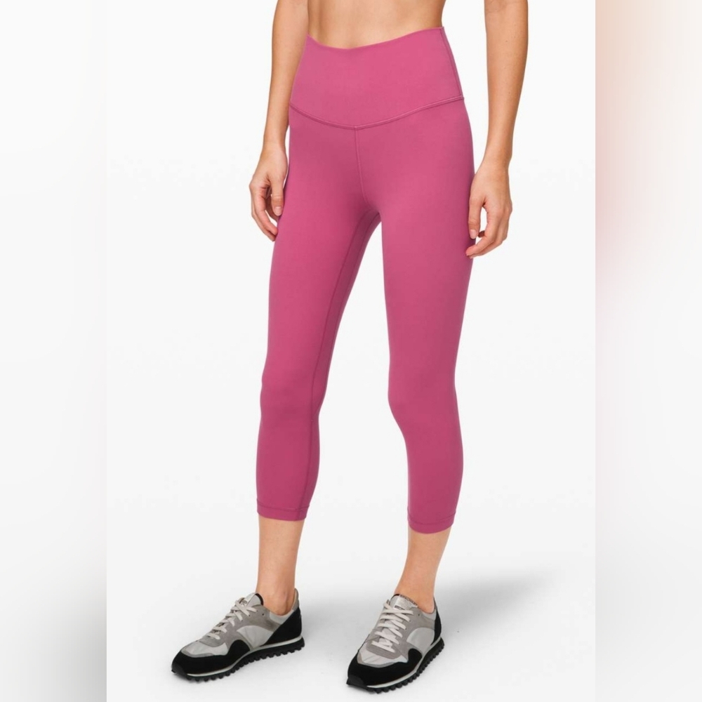 Lululemon Align Crop Size 4 16" Inseam Moss Rose? W6AS8S Legging High Rise Nulu - Picture 3 of 15